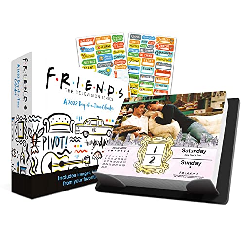 Friends 2022 Calendar, Box Edition Bundle -- Deluxe 2022 Friends Day-at-a-Time Box Calendar with Over 100 Calendar Stickers (Friends TV Gifts, Office Supplies)