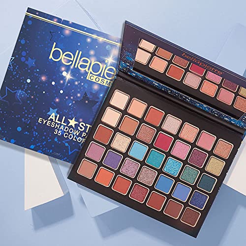 Bellapierre All-Stars Eyeshadow Palette | 35 Shades In Matte, Satin, Shimmer, & Foil Finishes | Non-Toxic & Paraben Free | Vegan & Cruelty Free #TOP1