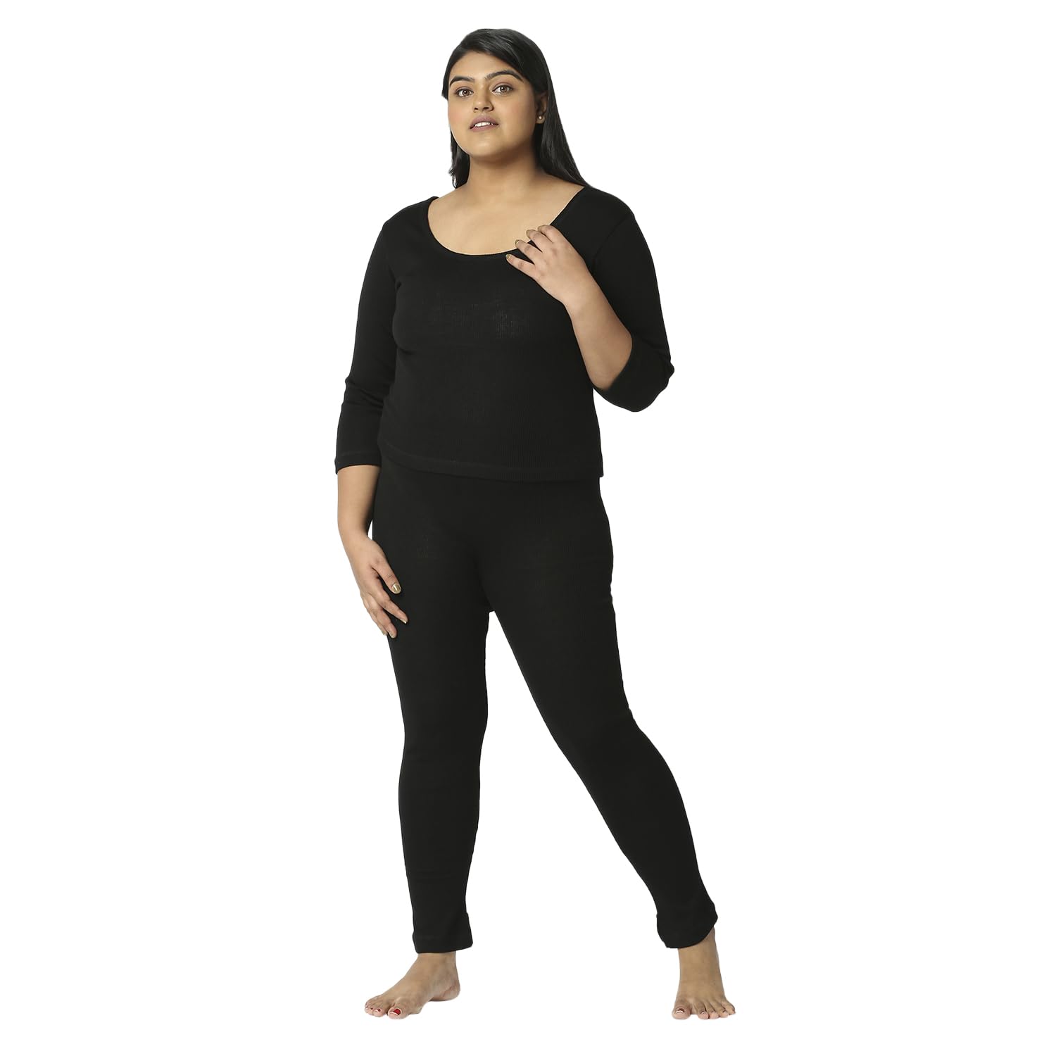 Women Pure Wool Full Sleeves Ribbed Vest-image-48