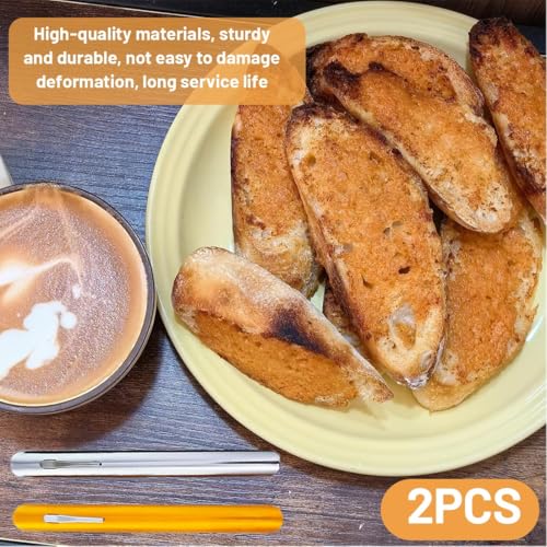 COYUN 2 Stücke Edelstahl Krümelschaber Tisch Krümelkehrer Krümel Kehrmaschine Tischkrümelentferner Krümelentferner Krümelwerkzeug Tischroller für Krümel Tischroller Kruemelbuerste(Gold/Silber)