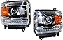 Garage-Pro Head lamp Compatible with 2016-2019 GMC Sierra 2500 HD/3500 HD Set of 2 Assembly Kit All Cab Types Passenger and Driver Side