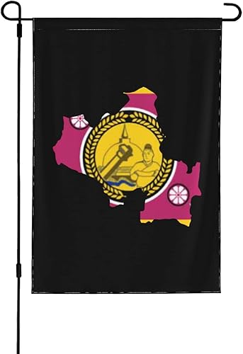 LIFANGMI North Central Province Flag Map Garden Flag 28"x40" Inch Double Sided Garden Flags Home Lawn Outdoor Decor Flags Party Banner Welcome Flag