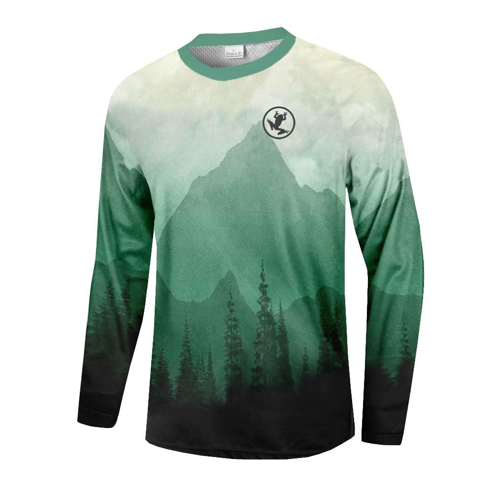 UGLY FROG Indossare la Bicicletta Maglia da Ciclismo Maglia da Uomo a Maniche Corte/Lunghe Maglia da Discesa MTB Top Traspirante umidità Wicking DEHerFBT01