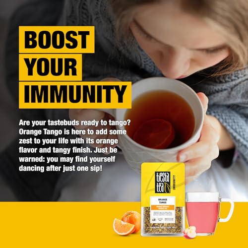 Image of Tiesta Tea - Orange Tango, Loose Leaf, Orange Hibiscus Herbal Tea, Premium Non-Caffeinated Fruit Blend, Makes Hot or Iced & Up to 25 Cups, 2oz Resealable Pouch