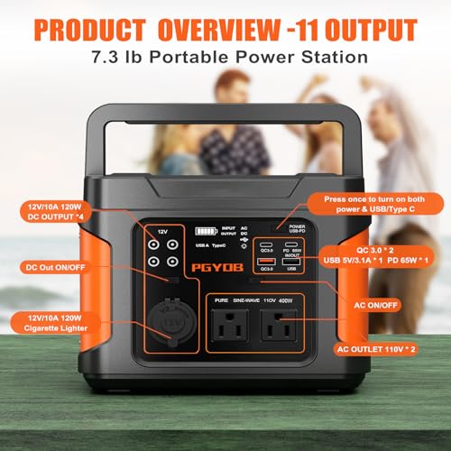 400W-Portable-Power-Station-296Wh-Outdoor-Solar-Generator-Backup-Ternary-Battery-Pure-Sine-Wave-Power-Pack-with-ACDC-Outlet-PD-65W-USB-C-Outlet-for-Home-Camping-RV-Blackout-CPAP