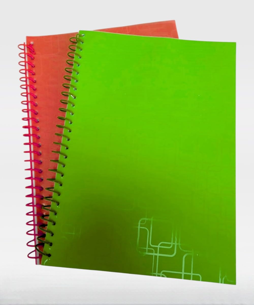 Akki World Premium Spiral Notebook Plain A4 Size, Unruled 70 GSM Paper, Multipack, college and school Office Stationery Student Supplies Creative (Pack of (2)