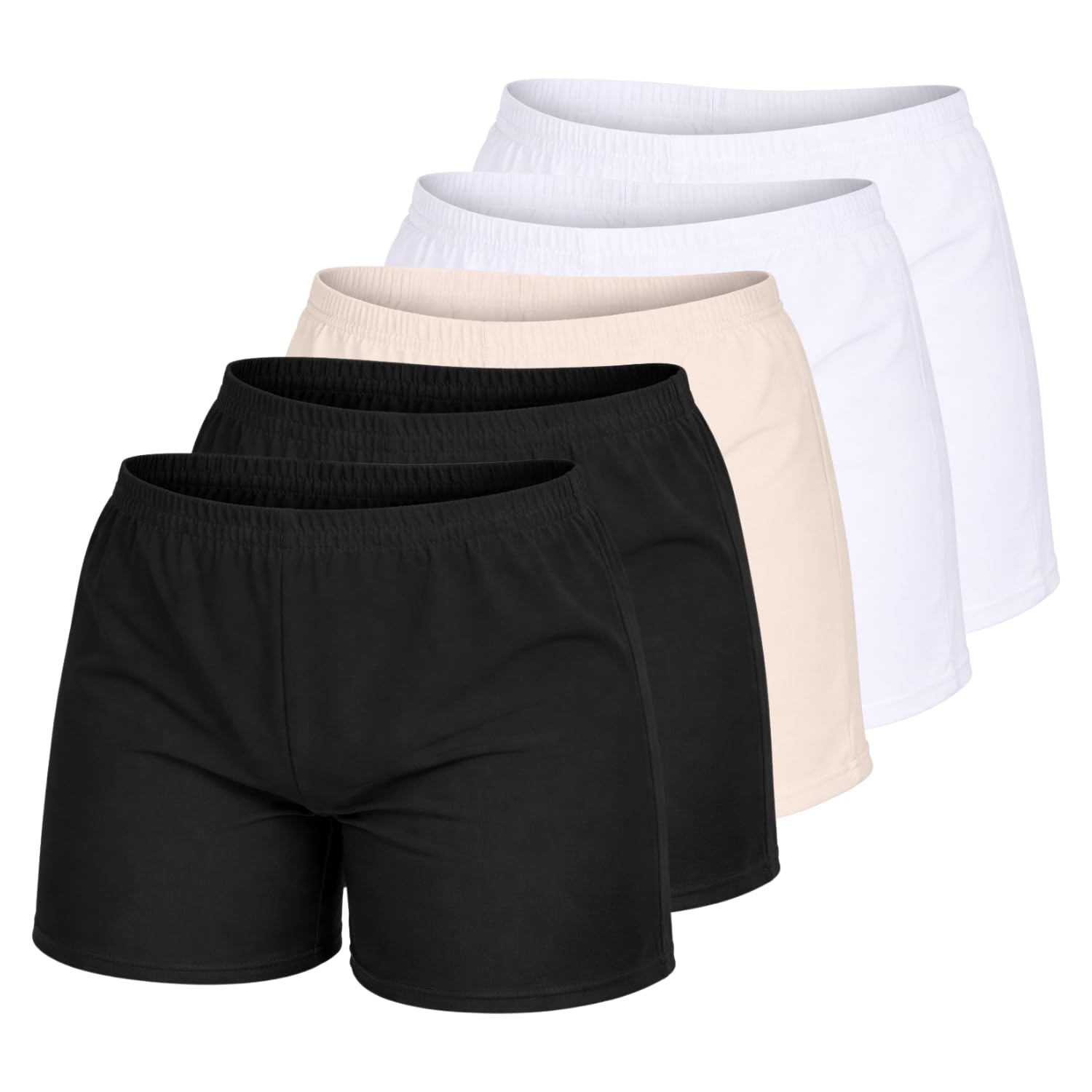 Zestaw 5 damskich spodenek rowerowych, lekkie, jednokolorowe, letnie, na siłownię, trening, gorące spodnie, sport, bieganie, PE, dziecięce spodnie do jogi, neonowe spodenki gimnastyczne