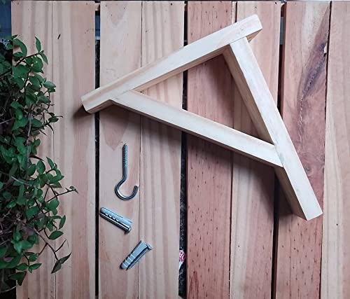 Suporte Mão Francesa Madeira Para Plantas Macramê