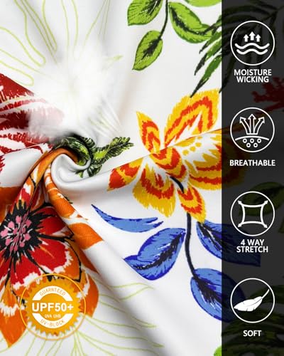 Image of WOWENY 3 /4 Sleeve Dress for Women with Pockets V Neck UPF 50+ Casual Sun Dress Breathable Quick Dry Beach Vacation
