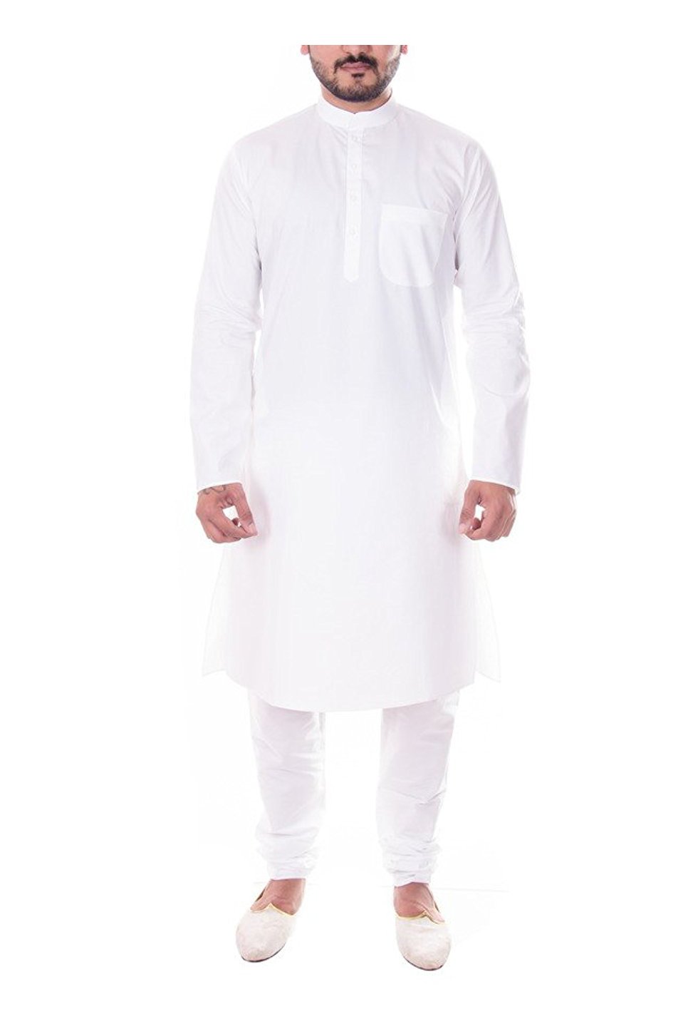 Royal Kurta Men's Ethnic Cotler And Pyjama Set Xxx-Large White