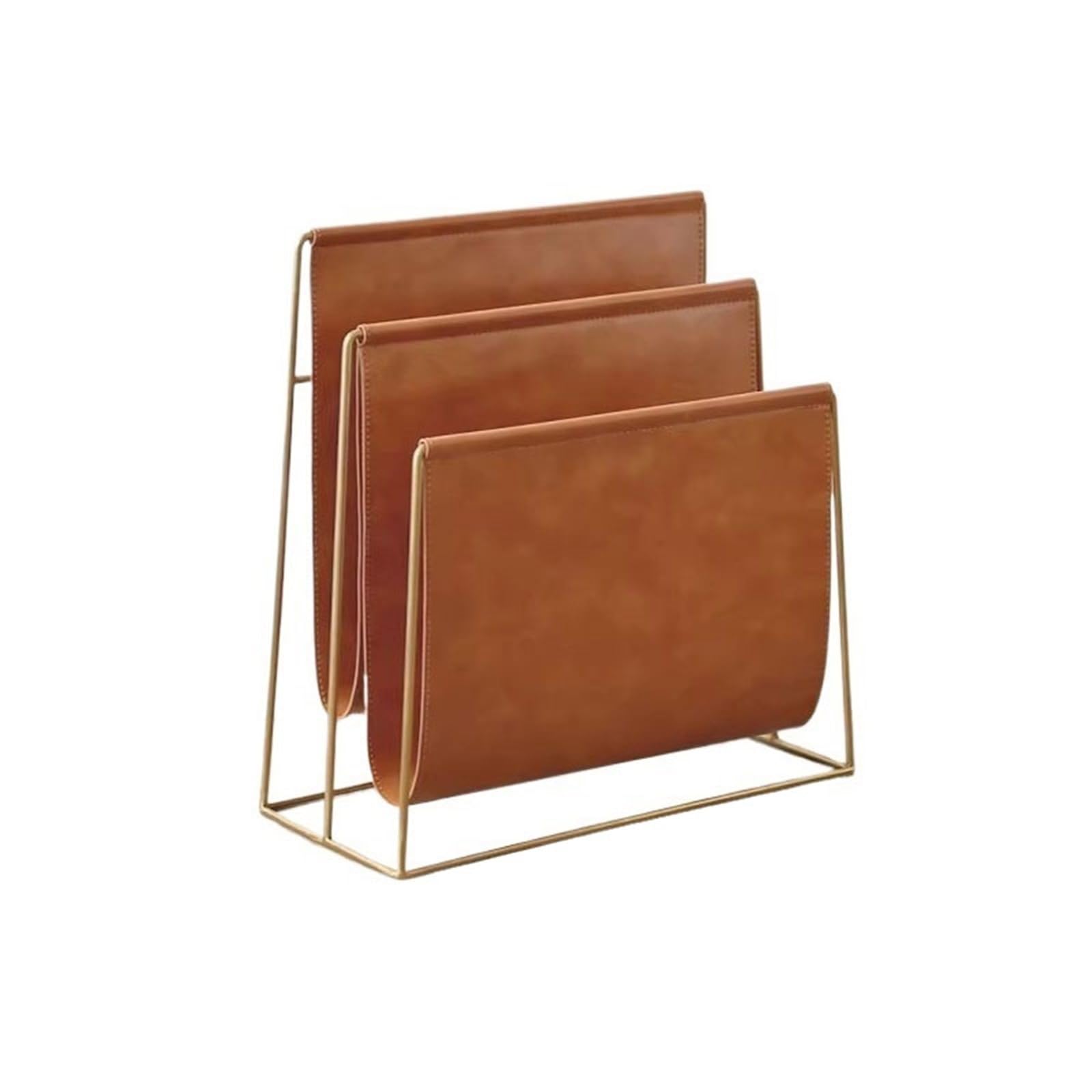 Zhaoj24-05 Bookcase Double-sided Leather Floor Bookshelf Home Stepped Nordic Magazine Rack