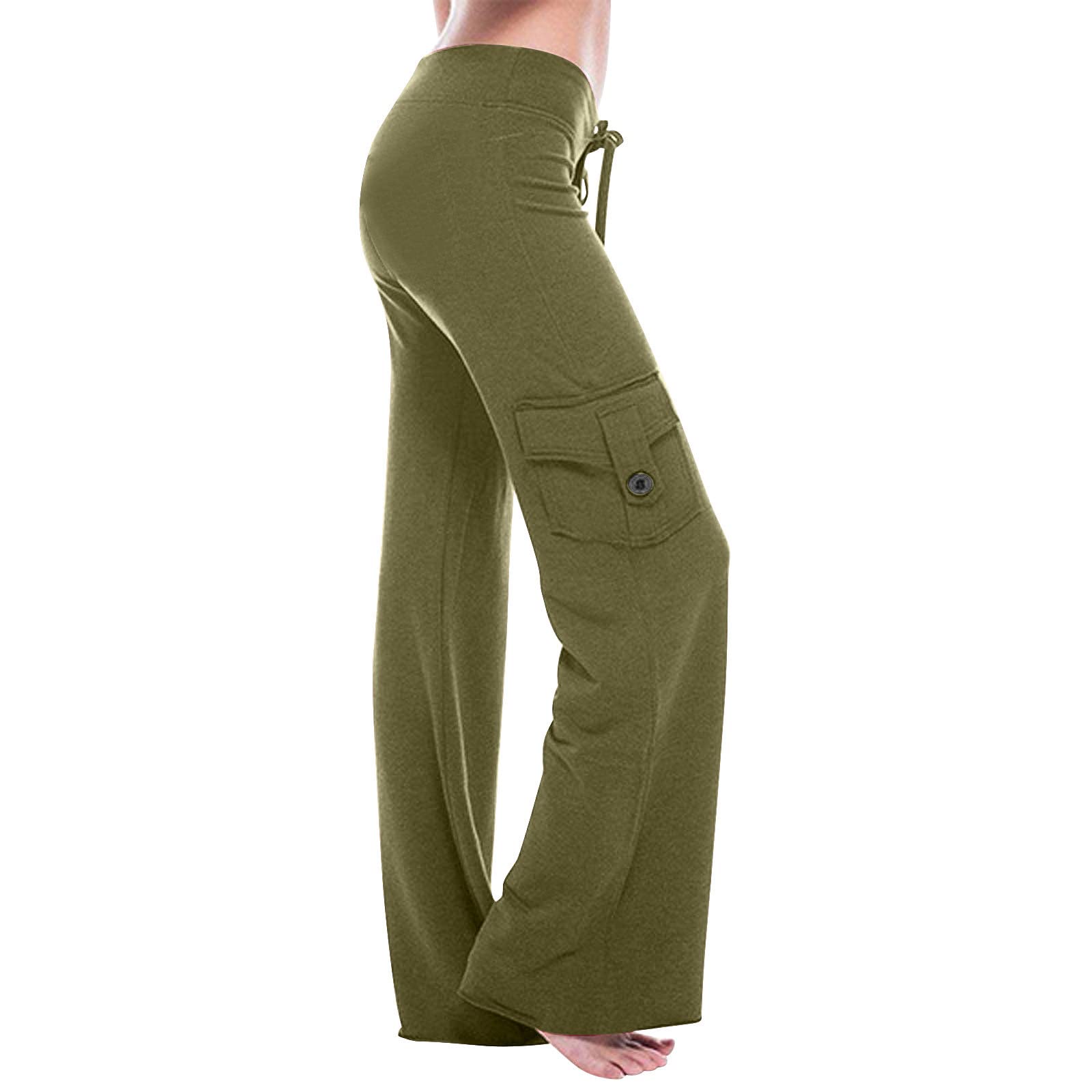 LenagoWomens Bootcut Yoga Pants with Pockets Soft Eco-Friendly Drawstring Stretchy Sweatpant Plus Size Wide Leg Pants
