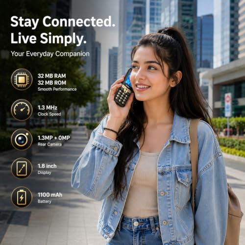 Image of HOTLINE Turtle Dual SIM Keypad Mobile Phone | 1.8 inch Display | Wireless FM | Digital Camera | Expandable Memory | LED Torch and Long Battery Life