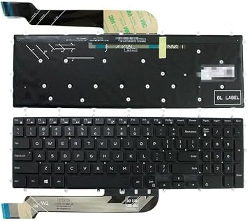 wangpeng New Black US Laptop Keyboard for DELL G3 15 3579 3590 G3 17 3779 G5 15 5587 5590 White Backlit Keyboard
