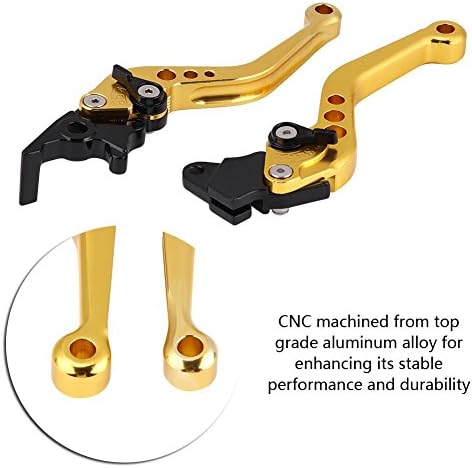 Motorcycle Clutch Lever, Motorcycle Break and Cutch Levers for Most Motorcycle Motorbike Pit Bike Moto (Gold)
