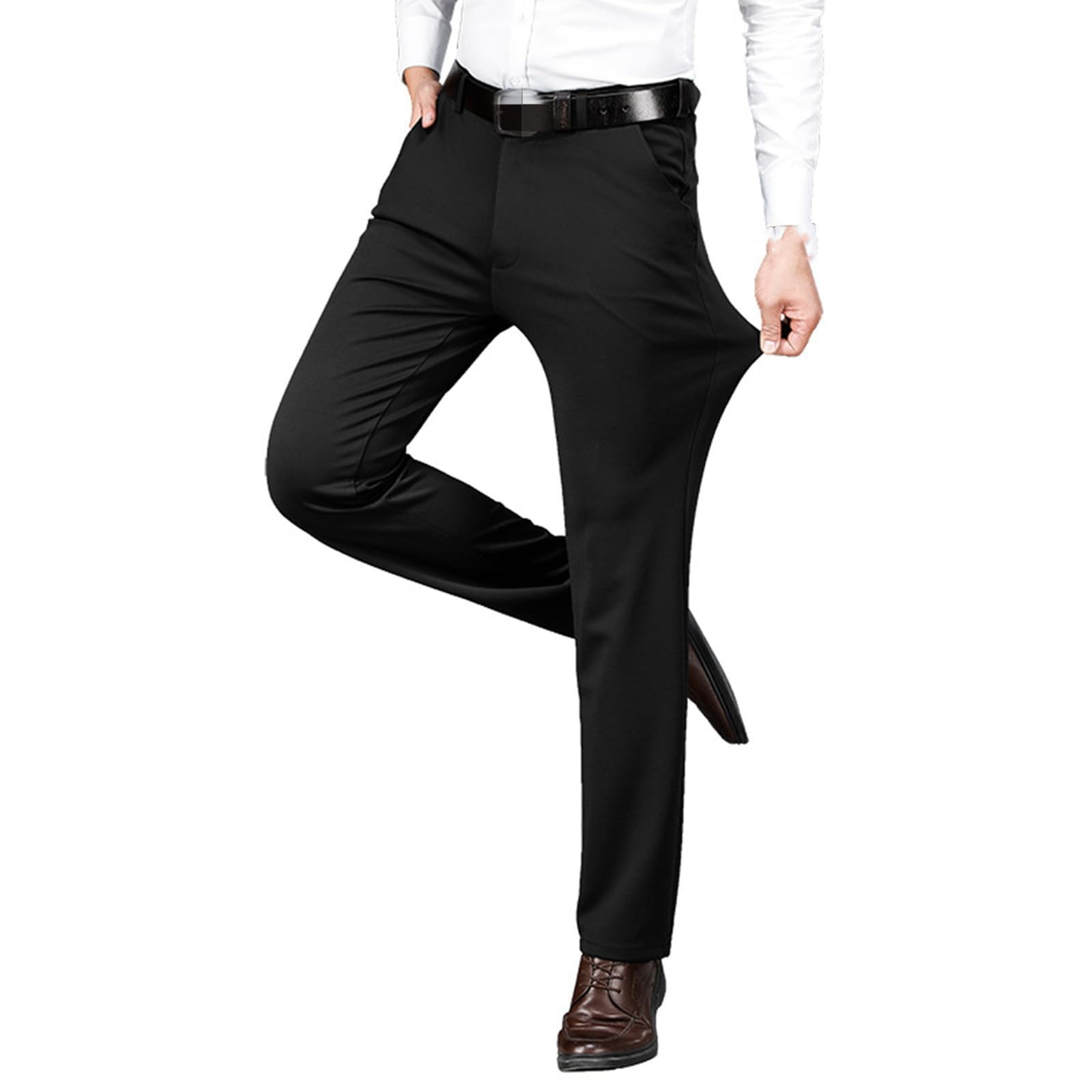 Pantaloni elasticizzati Comfort Slim Fit Business Dress Pants Uomo High Stretch Straight Fit Pantaloni