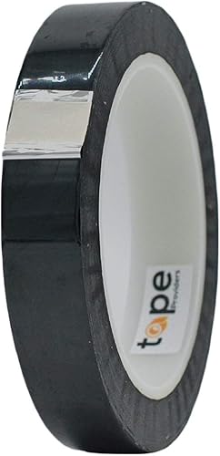 MAT - Cinta de película de poliéster metalizado, color negro, 34 pulgadas x 72 yardas, cinta decorativa para detalles de paredes decorativas, artes