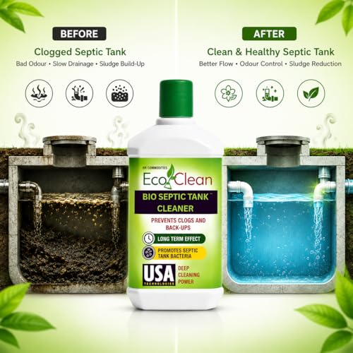 Image of Ecoclean Septic Tank Bacteria Cleaner Liquid, Bio Enzyme