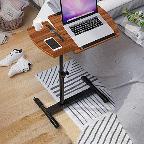 KJAKSXNSE Basculante Sentado o de pie ADSL Mesa Compra con el ratón del cojín, Escritorio portátil, Conveniente cabecera Escritorio la Bandeja Estudio, 62 95cm Altura Ajustable, 4 Colores(Brown)