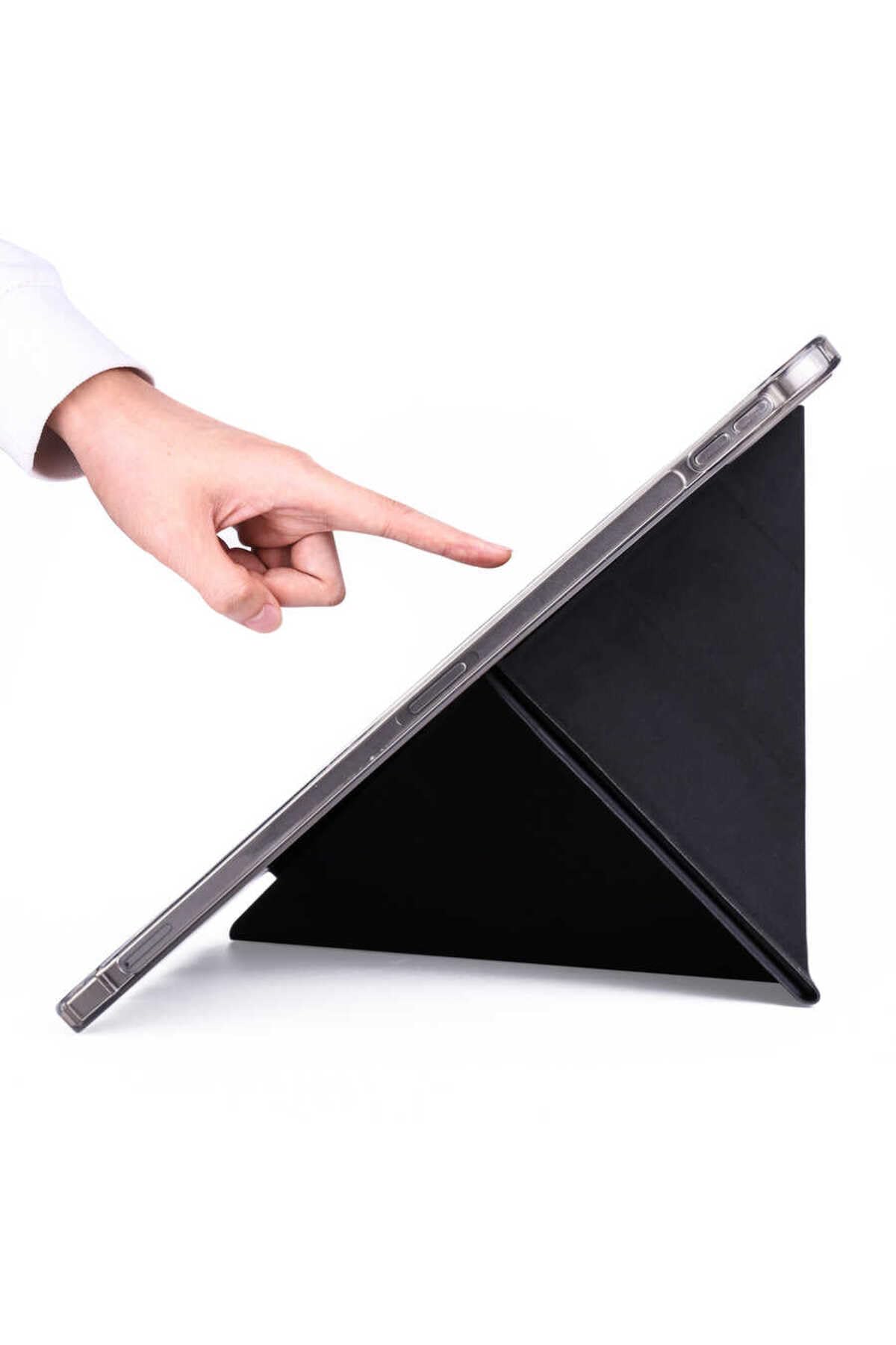 CONSTRAIN - Huawei Honor Pad X9 11.5 Inç ile Uyumlu Kalem Bölmeli Standlı Kılıf Nano Ekran Koruyucu Kalem - Siyah