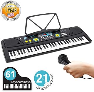 Digital Piano Kids Keyboard - Portable 61 Key Piano Keyboard, Learning Keyboard