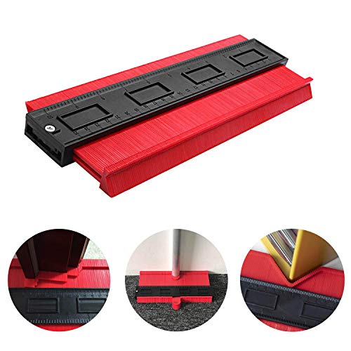 SETROVIC Profile Gauge, 10 Inch Plastic Contour Gauge, Edge Shaping Measure Ruler for Wood Marking, Multifunctional Shape Duplicator (3 cm Wide)