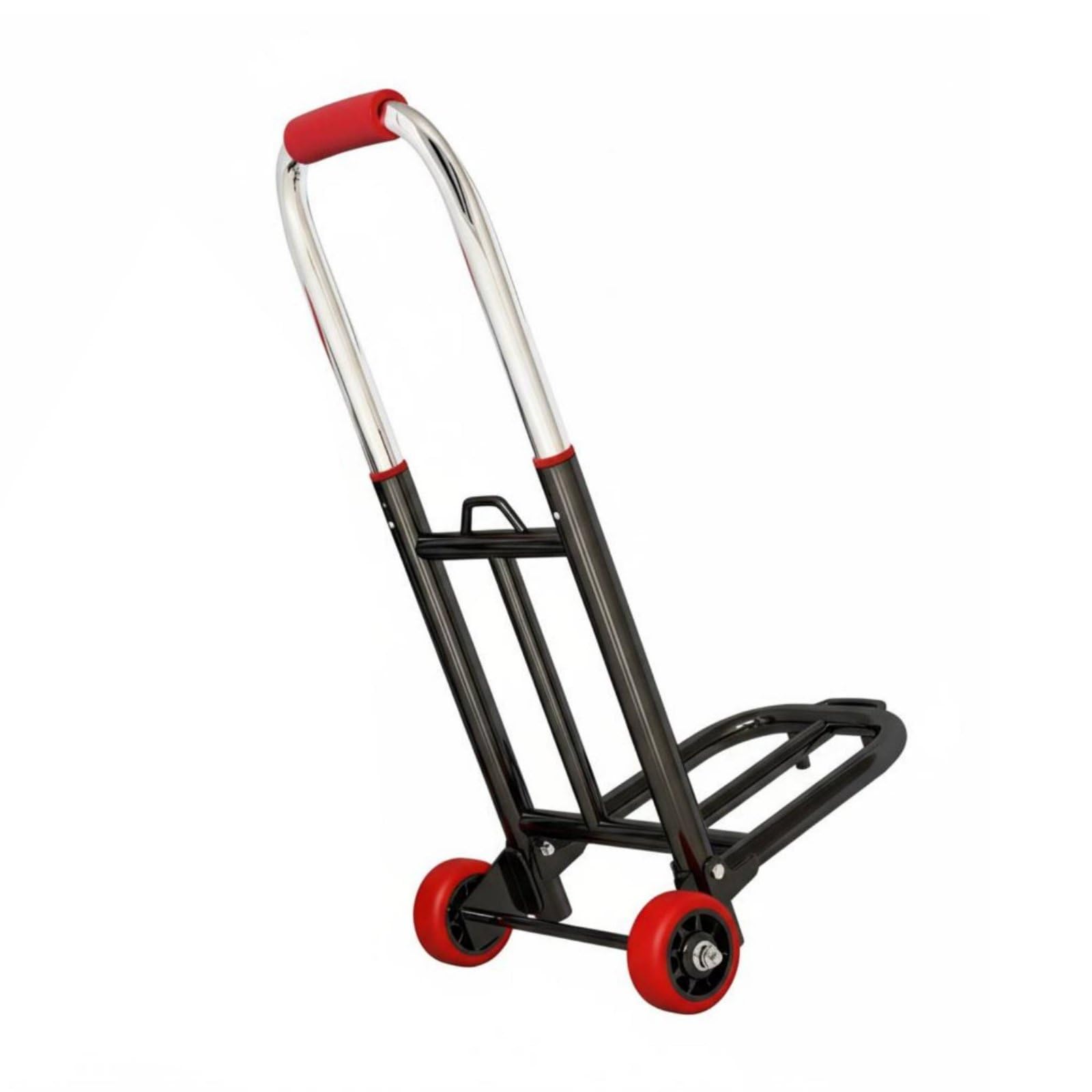 SNAPPSY Portable Luggage Hand Hand Trolley Labor-Saving Foldable Utility Cart Sturdy Duty Folding Trolley No Assembly Required, 28MM, Upgraded Reinf Pu-image-5