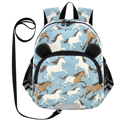 Horse Animal Toddler Backpack for Girls Boys,Preschool Kindergarten Backpack,Cute Kids Backpacks for Girls B0403910