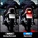 YUNYODA Led Motorrad Rücklicht, 3-Loch SUV Led Vorne Kotflügel Stopper Hinten Kotflügel Trail Moto Kompatibel Für XR250 XR400 XR650 WR250F WR450F CRF250X CRF450X CRF (Rot Linse)