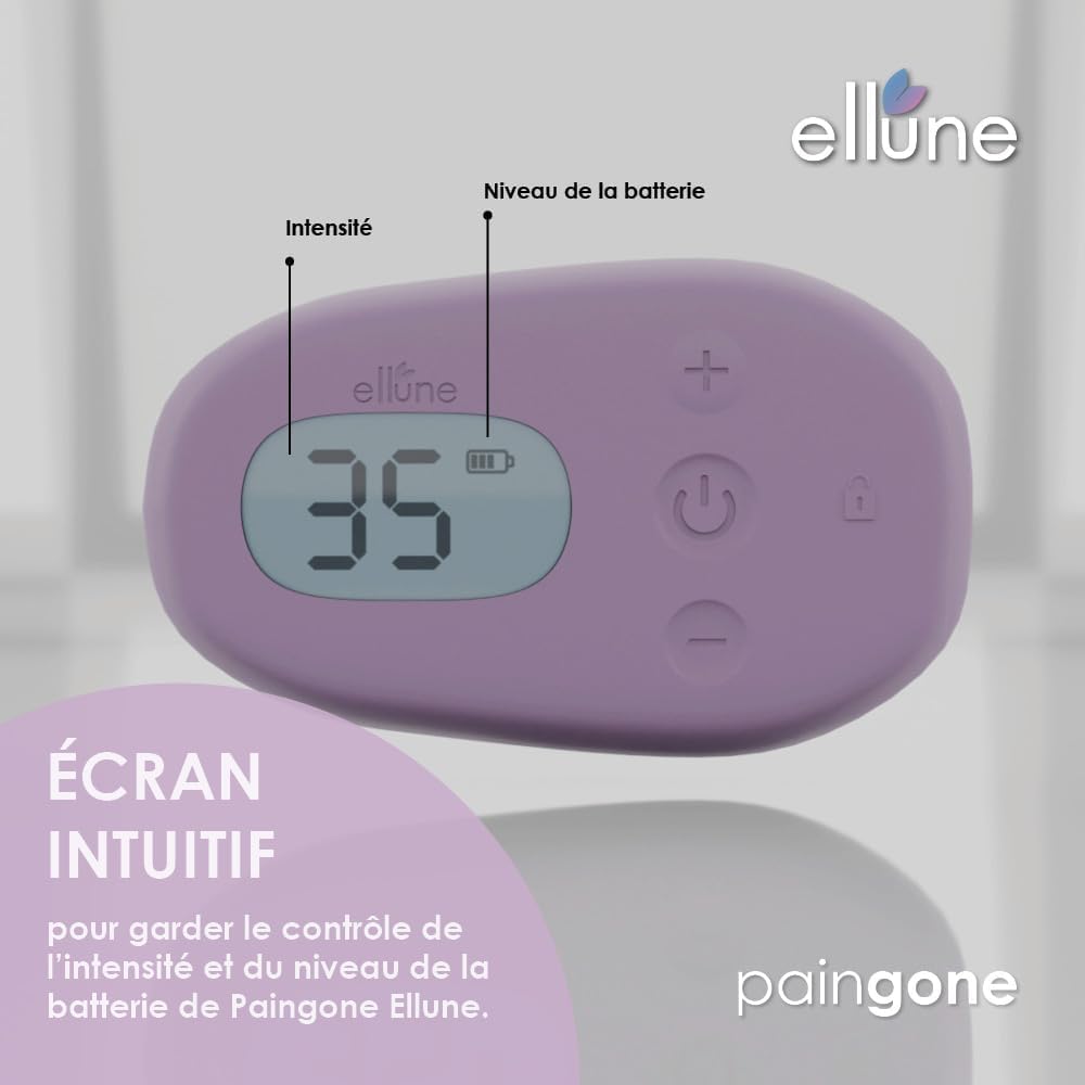 Paingone Ellune Soulage règles douloureuses endométriose batterie haute performance longue durée écran intuitif lavande
