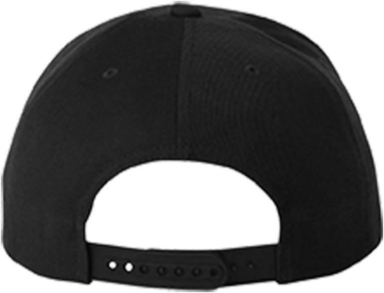 Speedy Pros Japanese Happy Embroidered Flat Visor Snapback Hat Black