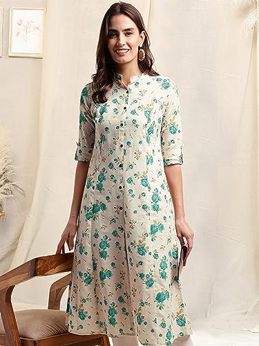 Image of MIRCHI FASHION Women Rayon Sequin Embroidery and Polka Dots Print Straight Kurta
