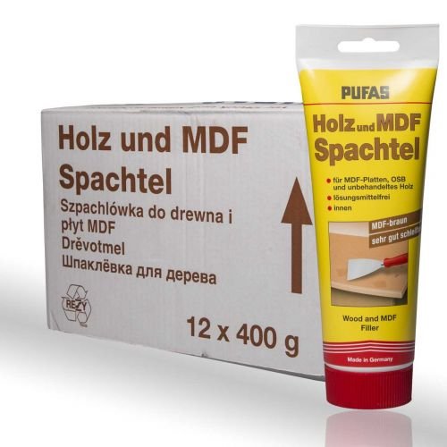 Preisvergleich Produktbild 12 x Pufas Holz-u. MDF-Spachtel 400g