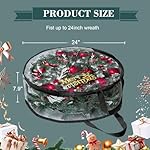 2Pcs Christmas Wreath Storage Container, Clear PVC Bag for 24-Inch Wreaths, Waterproof Dustproof for Garland & Christmas Decorations (Black) - Image 2