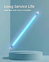 Vista 4 de Paquete de 4 bombillas UV de repuesto T5 de 8 W compatibles con Bell and Howell Monster Bug Zapper y Faicuk WS108 trampa de luz para mosca, 12