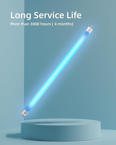 Miniatura 4 de Paquete de 4 bombillas UV de repuesto T5 de 8 W compatibles con Bell and Howell Monster Bug Zapper y Faicuk WS108 trampa de luz para mosca, 12