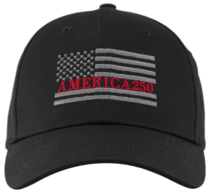 Image of American Flag Baseball Hat - XL, XXL, 3XL Plus /Regular Size Men's Cotton Structured Patriotic Ball Cap