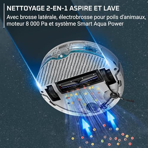 Aspirateur Robot Rowenta X-Plorer Série 280 RR88H7E0 – 8000 Pa, Technologie Anti-Emmêlement - vue 9
