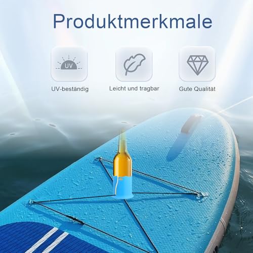 2 Stück Paddle Board Getränkehalter，Stand Up Paddle Zubehö, Kajaks Sup Zubehör, Wasserflaschenhalter für SUP Paddle Board, Kajak, Meisten Getränk & Bechergrößen