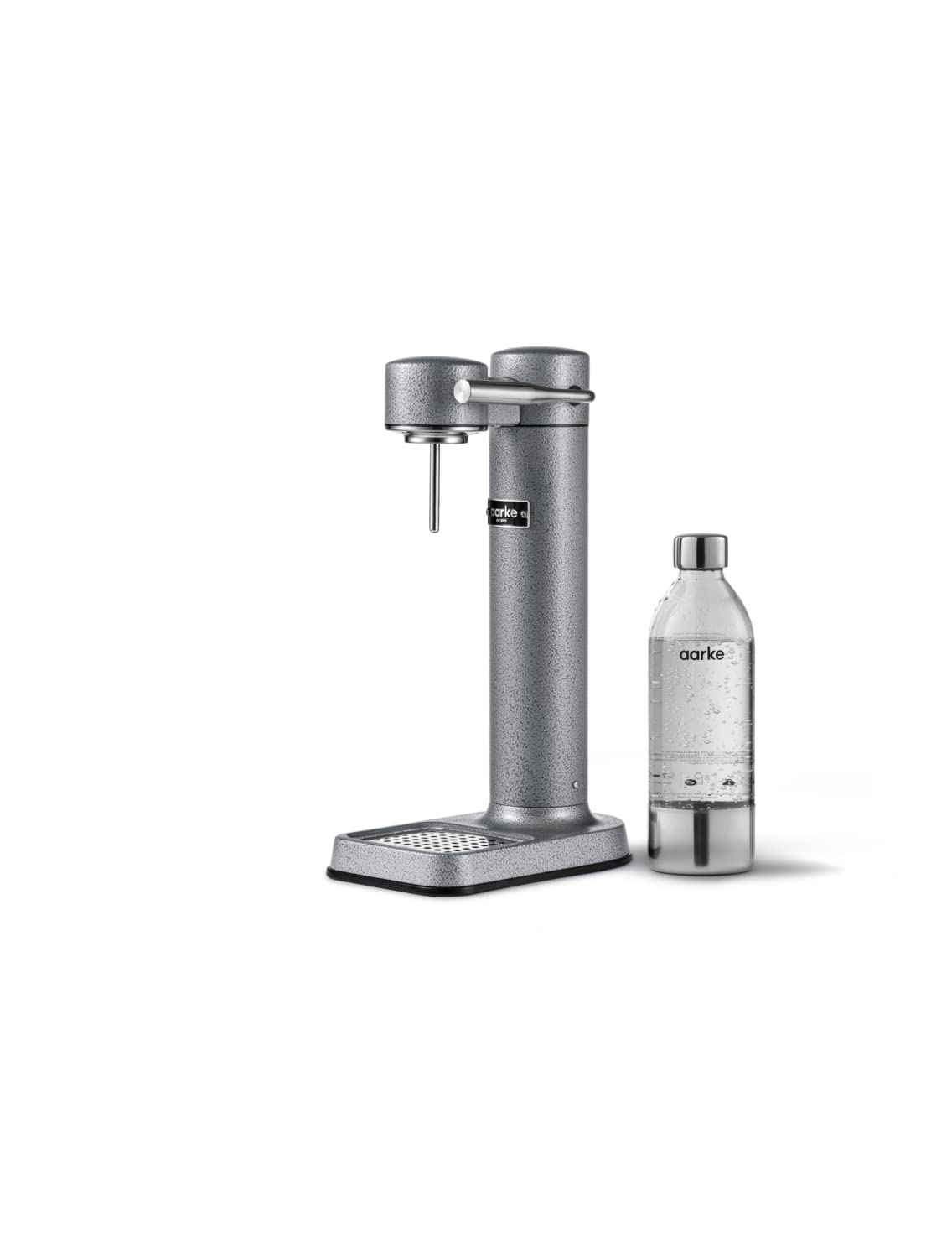 Aarke Carbonator 3, Wassersprudler aus Edelstahl mit Aarke Flasche, Hammertone Sonderedition