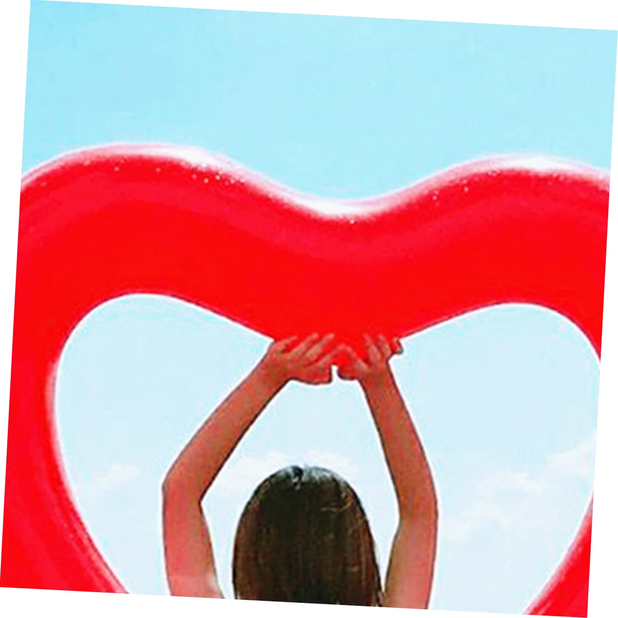 VICASKY 2 Piezas Anillo de natación Flotante Inflable para niños Flotador de Piscina de corazón sillón Inflable Flotador Hinchable Flotador Equipo de natación