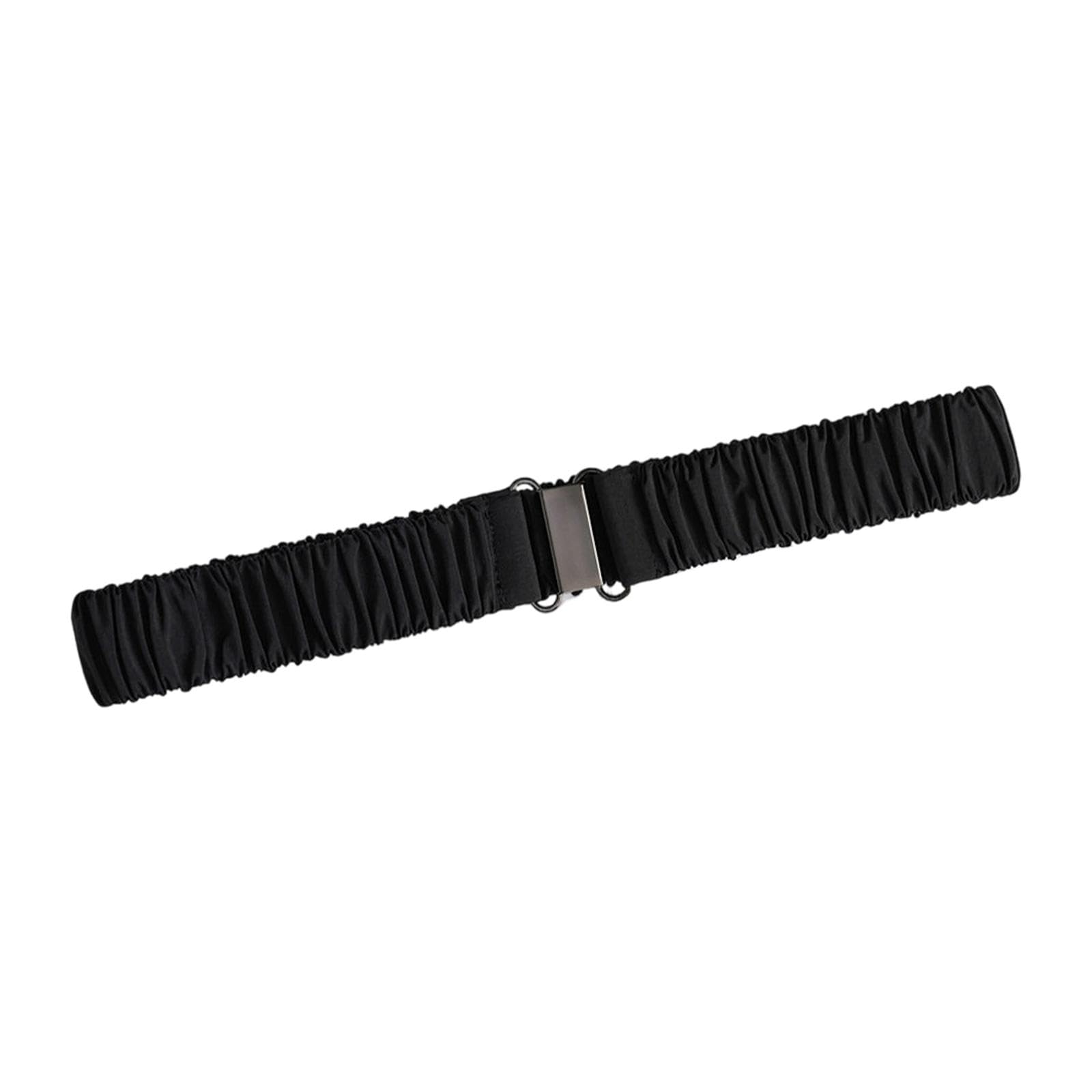 Women Elastic Waist Belt Lightweight Stretch for Padded Outwear Sweater Coat Black-image-47