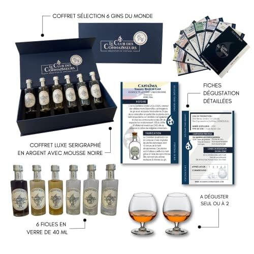 Caja degustación Ginebra Mundial 6 x 40 ml - Le Club des Connaisseurs - Regalo Hombre