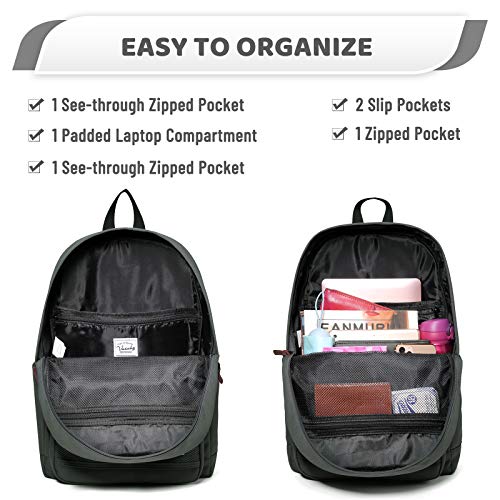 Rugzak Schoolrugzakken, VASCHY Mannen Vrouwen Ultralichte Schoolrugzak Tieners voor 15,6-inch laptop Middelbare School… - Image 5