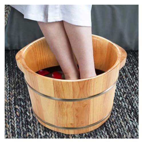 Tina para pies de madera maciza con tapa y masaje miniatura 3