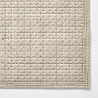 Amazon｜無印良品 洗いざらしの綿キルティングラグ100x195 グレー