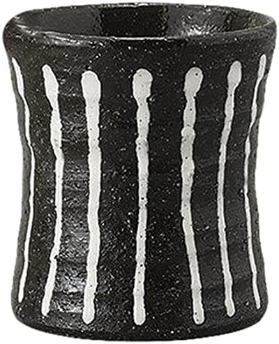 10個セット 寿司湯呑 御影 白ストライブ反りゴブレット 8 2 X 9cm 300cc 土