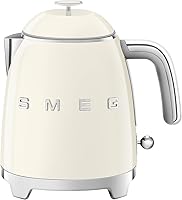 SMEG 50's Retro Mini 3-Cup Electric Kettle Cream - Double Wall Insulation, Anti-Slip Base, 0.8L Drip-Free Pour