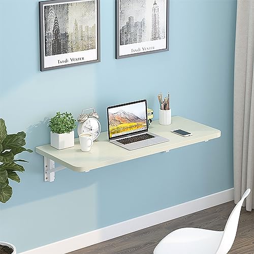 Foldable Wall Mounted Desk Compact Study Computer Table with Drop Leaf Design Ideal for Spaces Home Office Laundry Room Bedroom Versatile & Space Saving