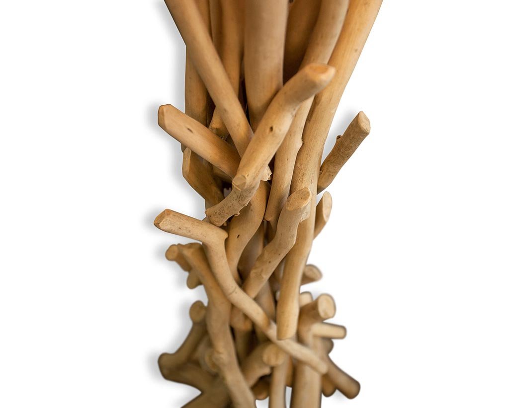 levandeo Lampe 97046 Lampadaire 155cm de haut Bois Lampe en bois Pièce unique naturel Bois flotté Fait main Lampadaire